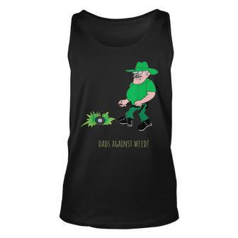 Dads Against Weed Lawn Mowing Lawn Enforcement Officer Tank Top | Mazezy