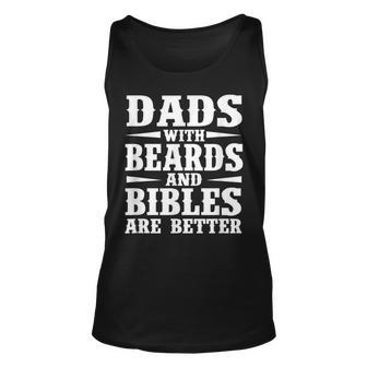 Dads With Beard And Bible Are Better Christian Bearded Dad Tank Top | Mazezy
