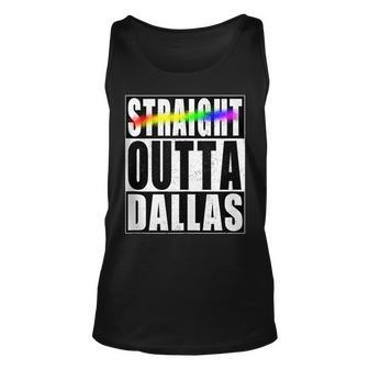 Dallas Gay Pride Not Straight Outta Lgbtq Unisex Tank Top | Mazezy DE
