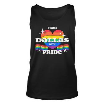 From Dallas With Pride Lgbtq Gay Lgbt Homosexual Pride Month Tank Top | Mazezy