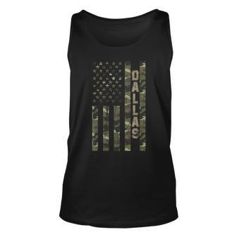 Dallas United States Distressed Camo W Us Flag Tank Top - Monsterry UK