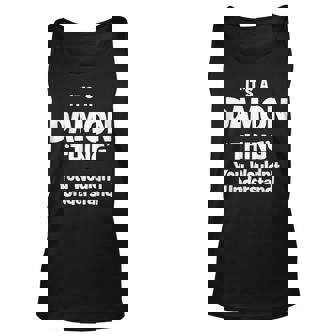 Damon Thing Name Funny Unisex Tank Top | Mazezy