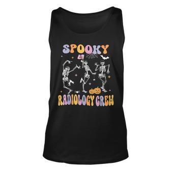 Dancing Skeleton Spooky Radiology Crew X-Ray Tech Halloween Tank Top | Seseable CA