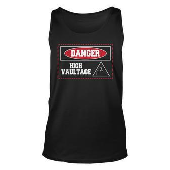 Danger High Vaultage Pole Vault Track And Field Jumping Unisex Tank Top | Mazezy