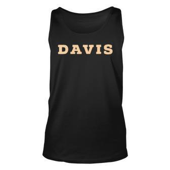 Davis In All Caps Davis Funny Gifts Unisex Tank Top | Mazezy