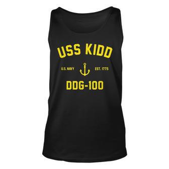 Ddg100 Uss Kidd Unisex Tank Top - Thegiftio UK