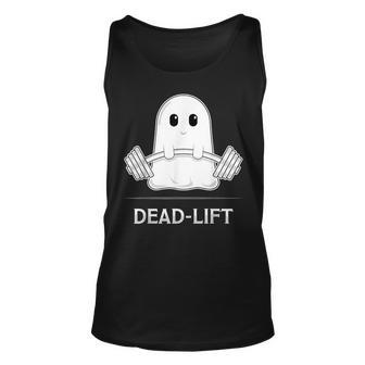 Deadlift Halloween Ghost Weight Lifting Workout Tank Top - Monsterry UK