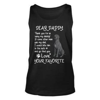Dear Daddy Great Dane Dog Dad Fathers Day Unisex Tank Top - Monsterry CA