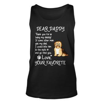 Dear Daddy Havanese Dog Dad Fathers Day Unisex Tank Top - Monsterry