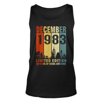 December 1983 40 Years Of Being Awesome Vintage Tank Top - Seseable