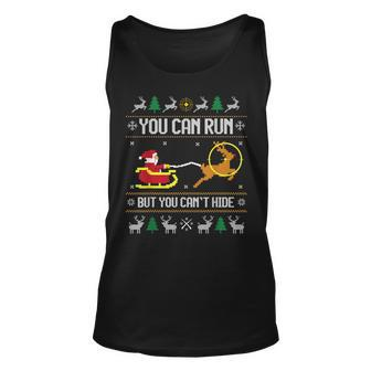Deer Hunting Santa Claus Hunter Hunt Ugly Christmas Sweater Tank Top | Mazezy