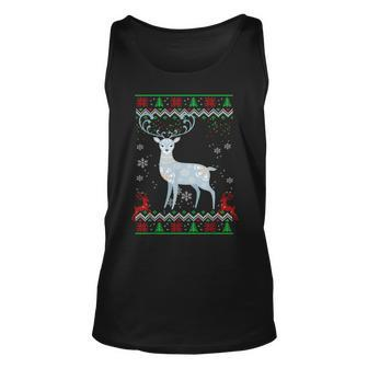 Deer Ugly Christmas Sweater Tank Top | Mazezy