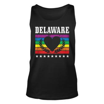 Delaware Pride Flag Pride Month Lgbtq Flag Lgbt Community De Tank Top | Mazezy