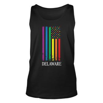 Delaware Pride Month Pride Flag Lgbt Community Lgbtq Flag De Tank Top | Mazezy