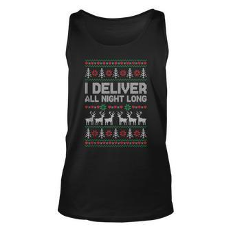 I Deliver All Night Long Ugly Christmas Sweater Tank Top - Monsterry DE