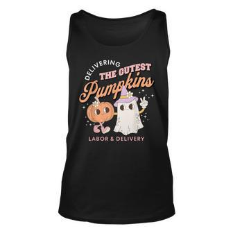 Delivering The Cutest Pumpkins Labor & Delivery Halloween Tank Top - Monsterry AU