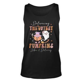 Delivering The Cutest Pumpkins Labor & Delivery Halloween Tank Top - Monsterry AU