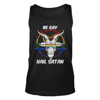 Devil Goat Symbol Lgbt Support Gay Pride Satan Halloween Unisex Tank Top | Mazezy