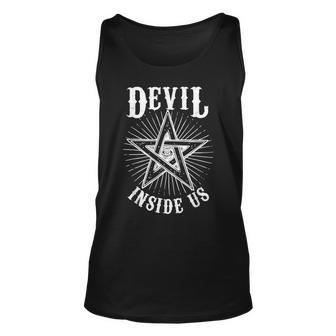 Devil Inside Us Satanic Gothic Pentagram Satanism Devilish Pentagram Tank Top | Mazezy