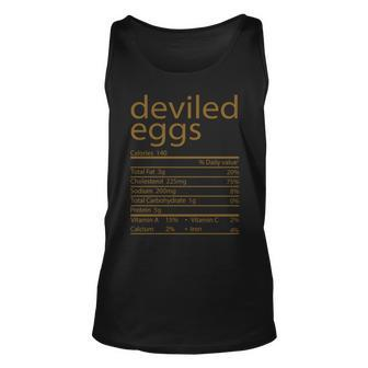 Deviled Eggs Nutrition Facts Funny Thanksgiving Costume Unisex Tank Top | Mazezy
