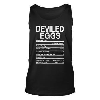Deviled Eggs Nutrition Facts Thanksgiving Food Costume Tank Top | Mazezy