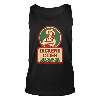 Dickens Cider - Fun And Cheeky Innuendo Double Entendre Pun Unisex Tank Top - Seseable