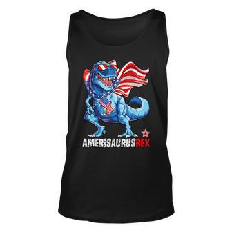 Dinosaur 4Th Of July Kids Boys Men Amerisaurus T Rex Funny Unisex Tank Top | Mazezy CA