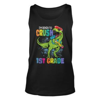 Dinosaur Back To School Ready To Crush 1St Grade Kids Dinosaur Tank Top | Mazezy