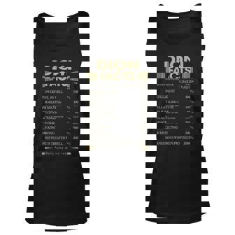 Dion Name Gift Dion Facts V2 Unisex Tank Top | Seseable UK