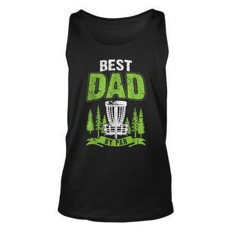 Disc Golf Gift Fathers Day Best Dad By Par Disc Golf Unisex Tank Top - Thegiftio UK