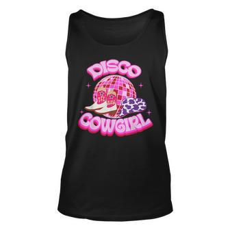 Disco Pink Cowgirl Hat & Boot Rodeo Western Country Southern Rodeo Tank Top | Mazezy