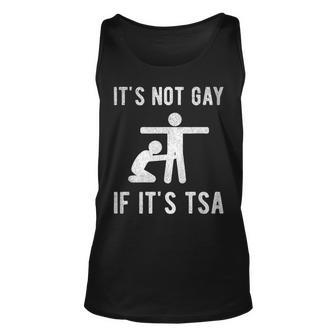 Distressed It Is Not Gay If It's Tsa Security Tank Top | Mazezy
