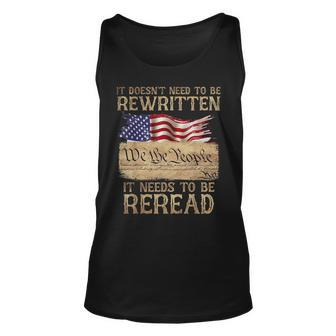It Doesn't Need To Be Rewritten We The People Constitution Tank Top - Thegiftio UK