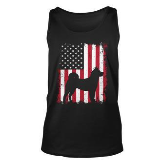 Dog Akita Usa Flag Patriotic 4Th Of July 422 Paws Unisex Tank Top - Monsterry AU