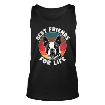 Dog Boston Terrier Best Friends For Life Boston Terrier Unisex Tank Top - Monsterry