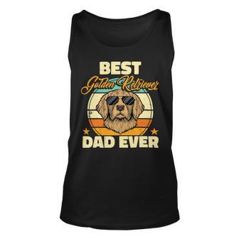 Dog Dad Golden Doodle Best Golden Retriever Dad Ever Unisex Tank Top - Monsterry