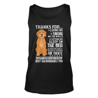 Dog Dad Tee Happy Fathers Day To The Best Goldendoodle Dad Unisex Tank Top - Monsterry AU