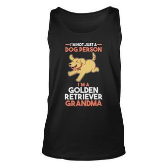Dog Grandmother Golden Retriever Grandma Unisex Tank Top - Monsterry AU