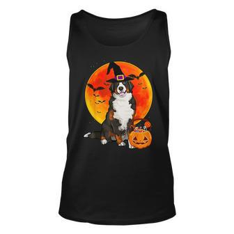 Dog Halloween Bernese Mountain Dog Jack O Lantern Pumpkin Tank Top - Seseable