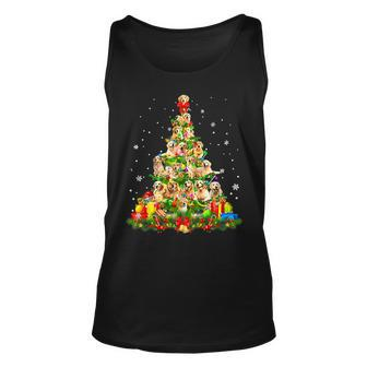 Dog Lover Golden Retriever Christmas Tree Xmas Party Unisex Tank Top - Monsterry AU