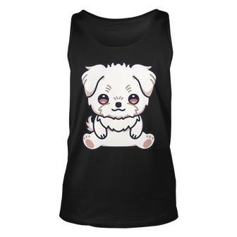 Dog Maltese Cute Kawaii Lover Owner Puppy Aesthetic Unisex Tank Top - Monsterry AU