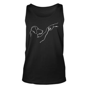 Dog And People Punch Hand Dog Man Friendship Bump Dogs Paw Tank Top - Seseable