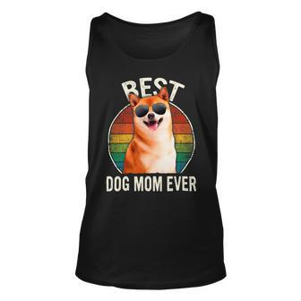 Dog Shiba Inu Womens Women Best Shiba Inu Dog Mom Ever Mothers Day Unisex Tank Top - Monsterry