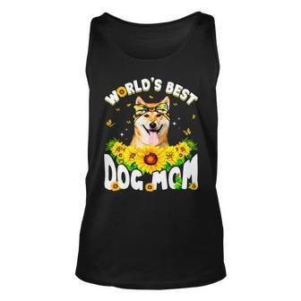 Dog Shiba Inu Worlds Best Shiba Inu Dog Mom Funny Mothers Day Unisex Tank Top - Monsterry UK