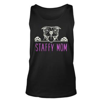 Dog Staffordshire Staffy Mom With Staffordshire Bull Terrier Dog Unisex Tank Top - Monsterry