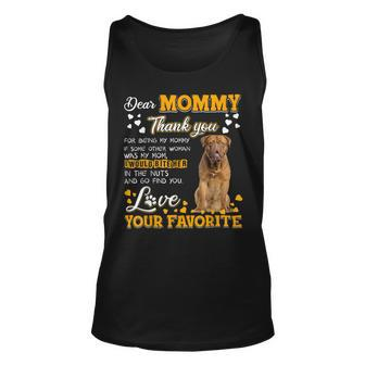 Dogue De Bordeaux Dear Mommy Thank You For Being My Mommy Unisex Tank Top - Monsterry UK