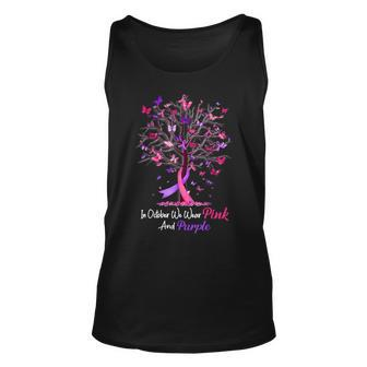 Domestic Violence Breast Cancer Awareness Month Ribbon Tree Tank Top - Monsterry CA