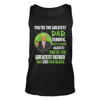 Donald Trump Fathers Christmas Gift For Christian Maga Dad Unisex Tank Top | Mazezy