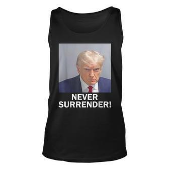 Donald Trump Never Surrender Shot President Vote 2024 Tank Top | Mazezy