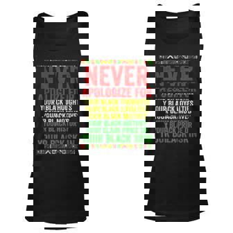 Dont Apologize For Your Blackness Junenth Black History Unisex Tank Top | Mazezy